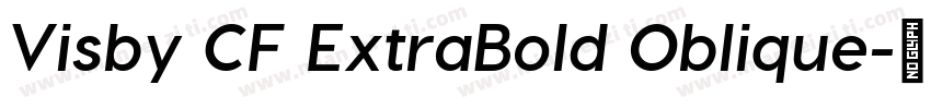 Visby CF ExtraBold Oblique字体转换